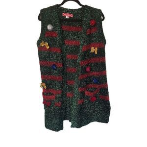 Jolidays Women's Christmas Ugly Sweater Vest Small Multicolor